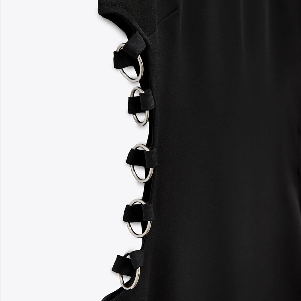 ZARA SIDE RING DRESS BLACK - Picture 7 of 10